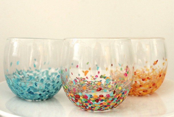 Confetti Coup Cocktail Glass