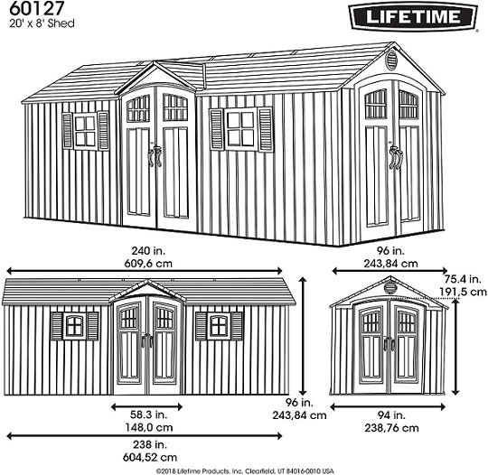 lifetime outdoor storage shed features